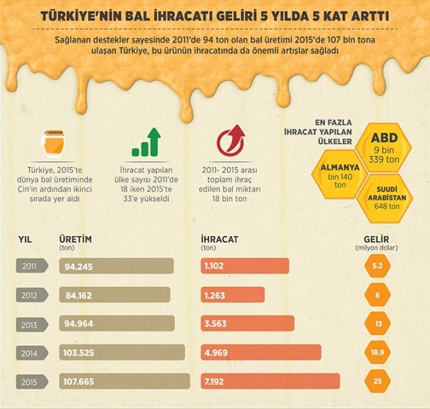 Türkiye’de ballı 5 yıl