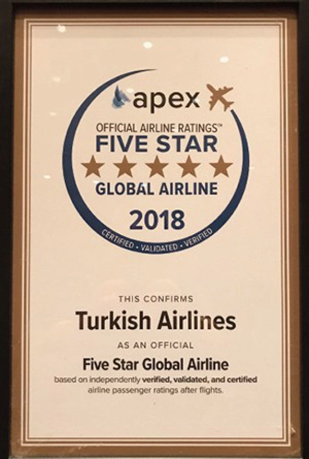 Beş uçaktan küresel beş yıldızlı ödüle