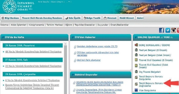 Oda üyelerine dijital tescil kolaylığı