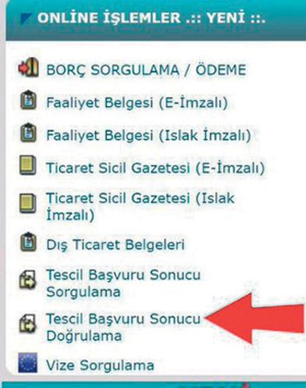 Oda üyelerine dijital tescil kolaylığı