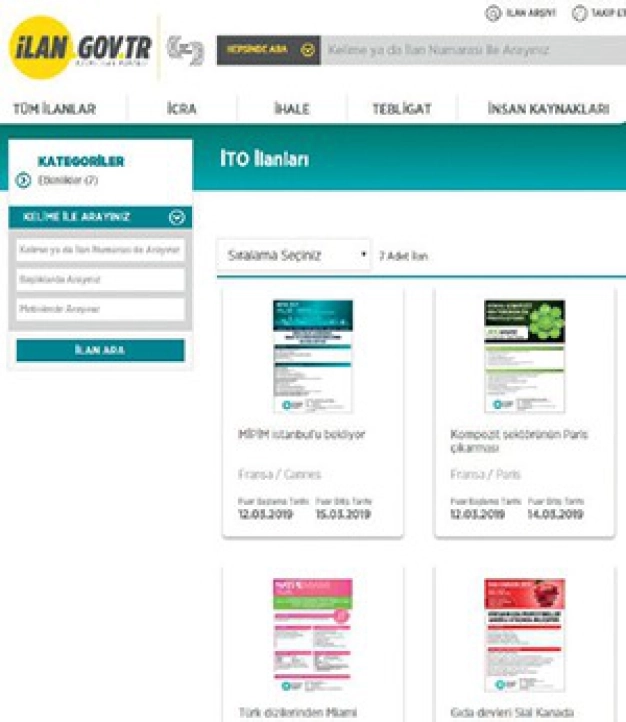 İTO fuarları Basın İlan Kurumu’nda