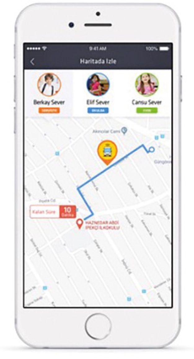 Okul servislerini akıllandıran uygulama