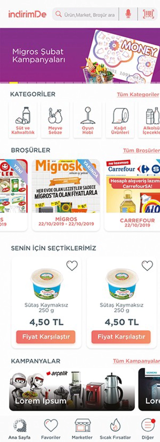 Hangi markette hangi ürünlerde indirim var?