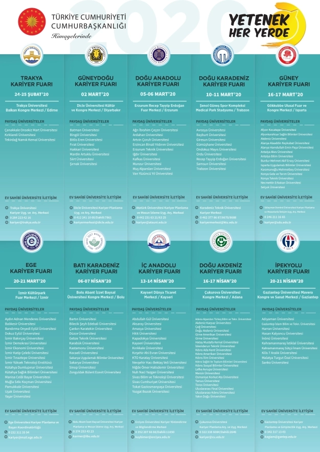 Gençler için 10 bölgede kariyer fuarı