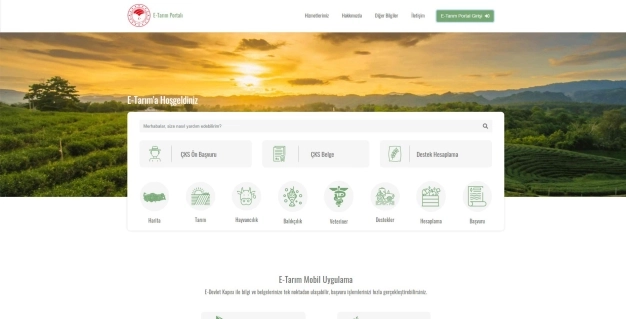 e-Tarım Portalı’ndan 138 hizmet sunuluyor