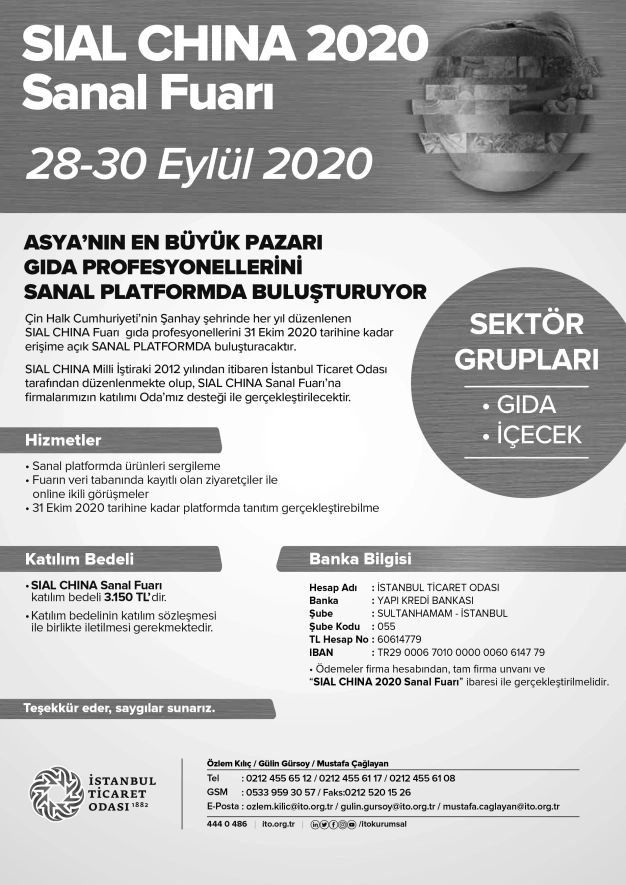 Asya’nın en büyük gıda fuarı sanal platformda yapılacak