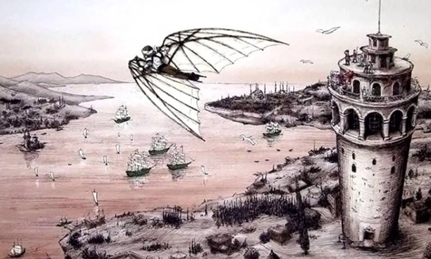 Galata’yı kanatlandıran Türk Hezarfen Ahmed Çelebi