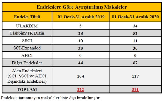 2020 başarı dolu bir yıl oldu