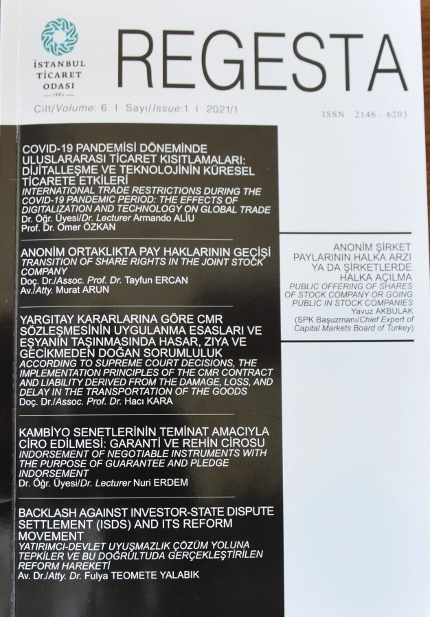 Ticaret hukukuna Regesta külliyatı